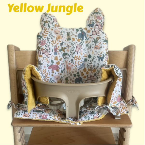 Coussin Chaise Haute Tripp Trapp Stokke - Yellow Jungle
