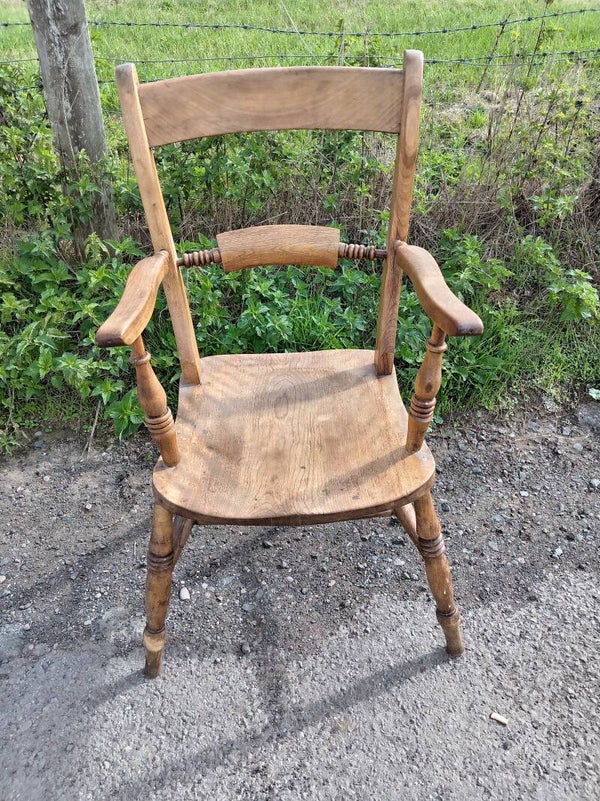 C19th Antique Bar back Oxford Chair