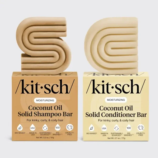 Coconut Oil Shampoo & Conditioner Bar Combo For Dry Damaged Hair