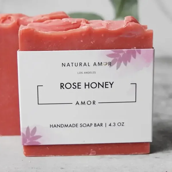 Rose Honey Handmade Soap, Moisturizing Bar