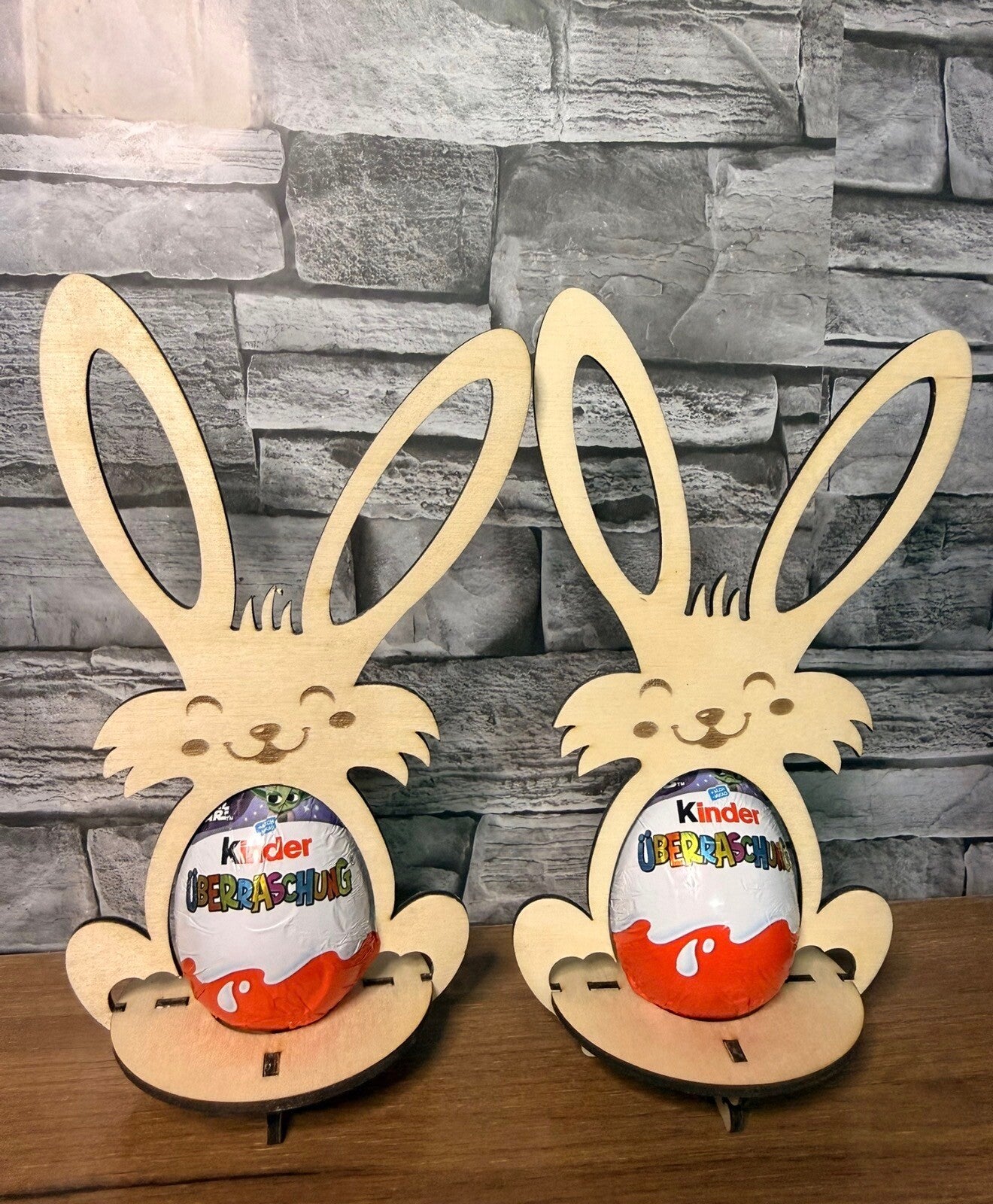 Osterhase aus Holz – Eierhalter / Deko