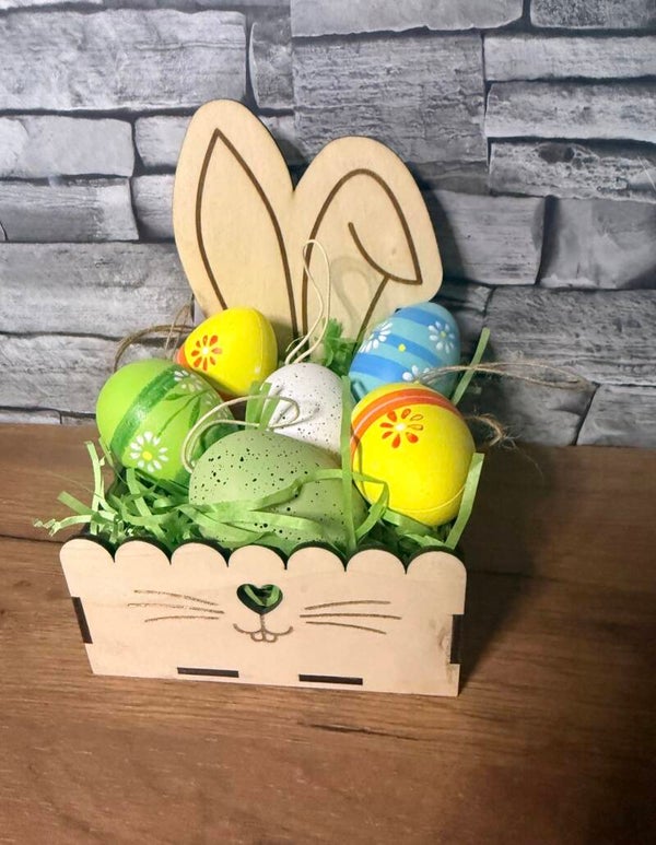 Süßes Osternest aus Holz