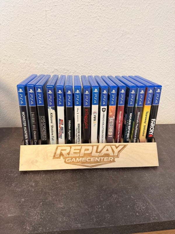 Game-Holder aus Holz