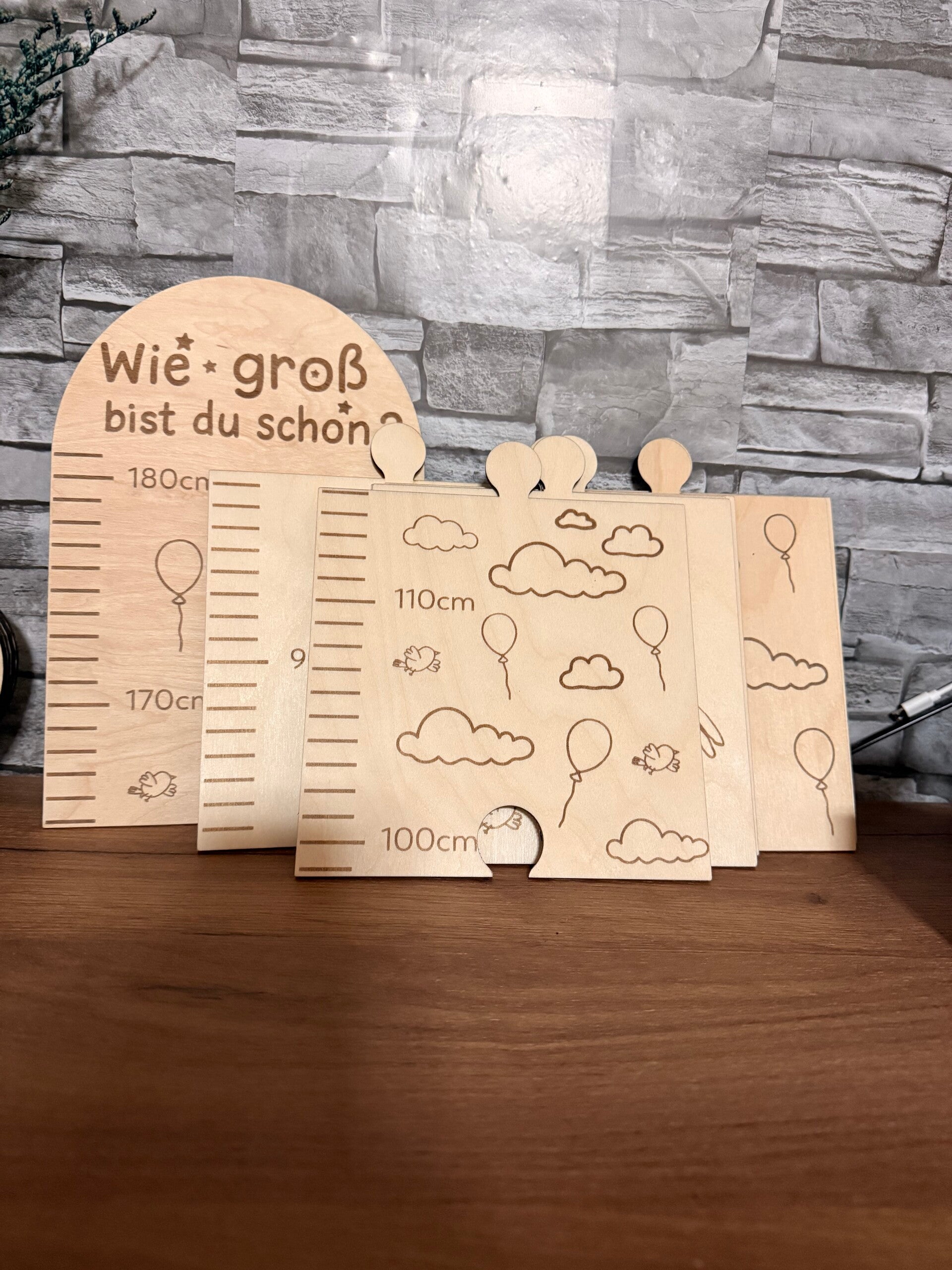 Kinder Messlatte aus Holz