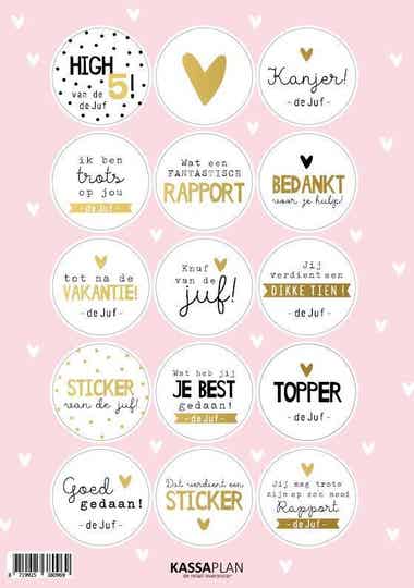 Stickervel "de juf"