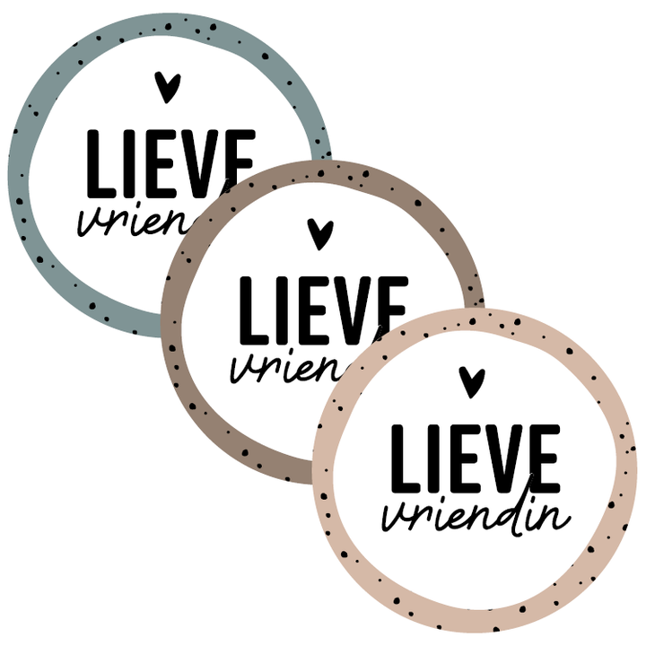 Sluitsticker: Lieve vriendin