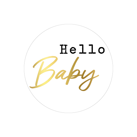 Sluitsticker "hallo baby" 10 stuks