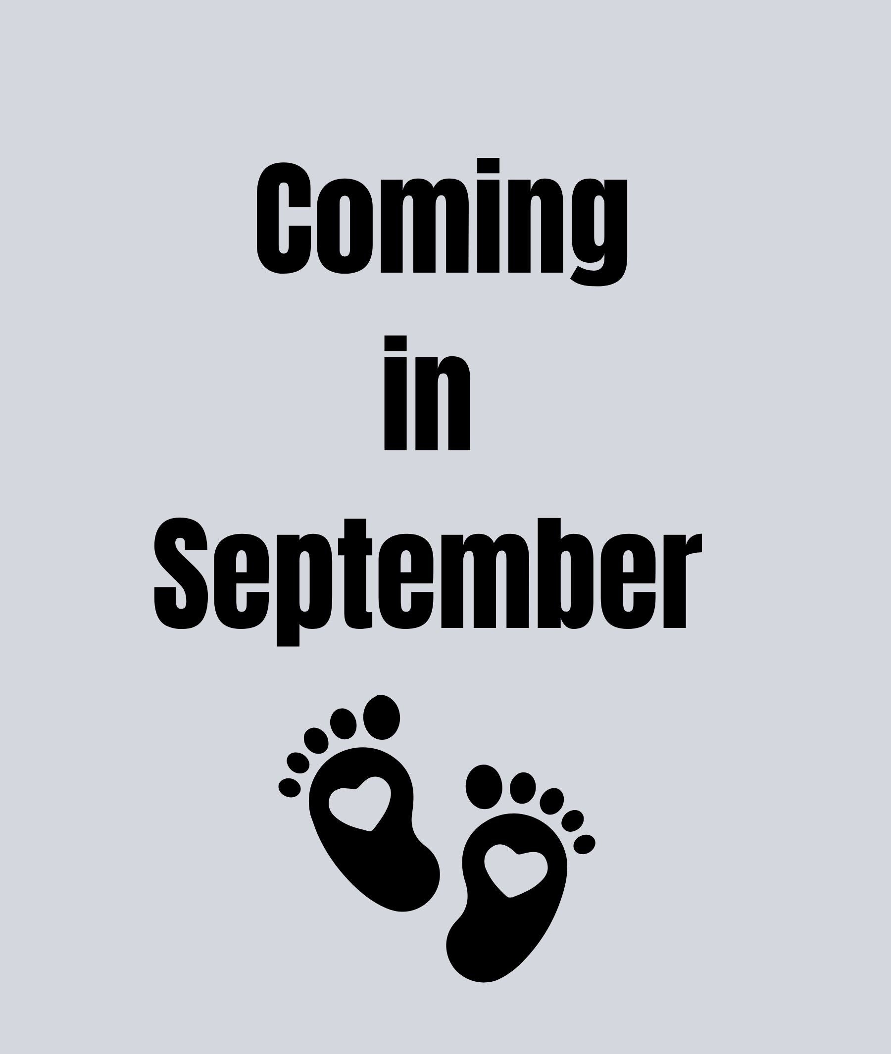 Strijkapplicatie: "Coming in month"