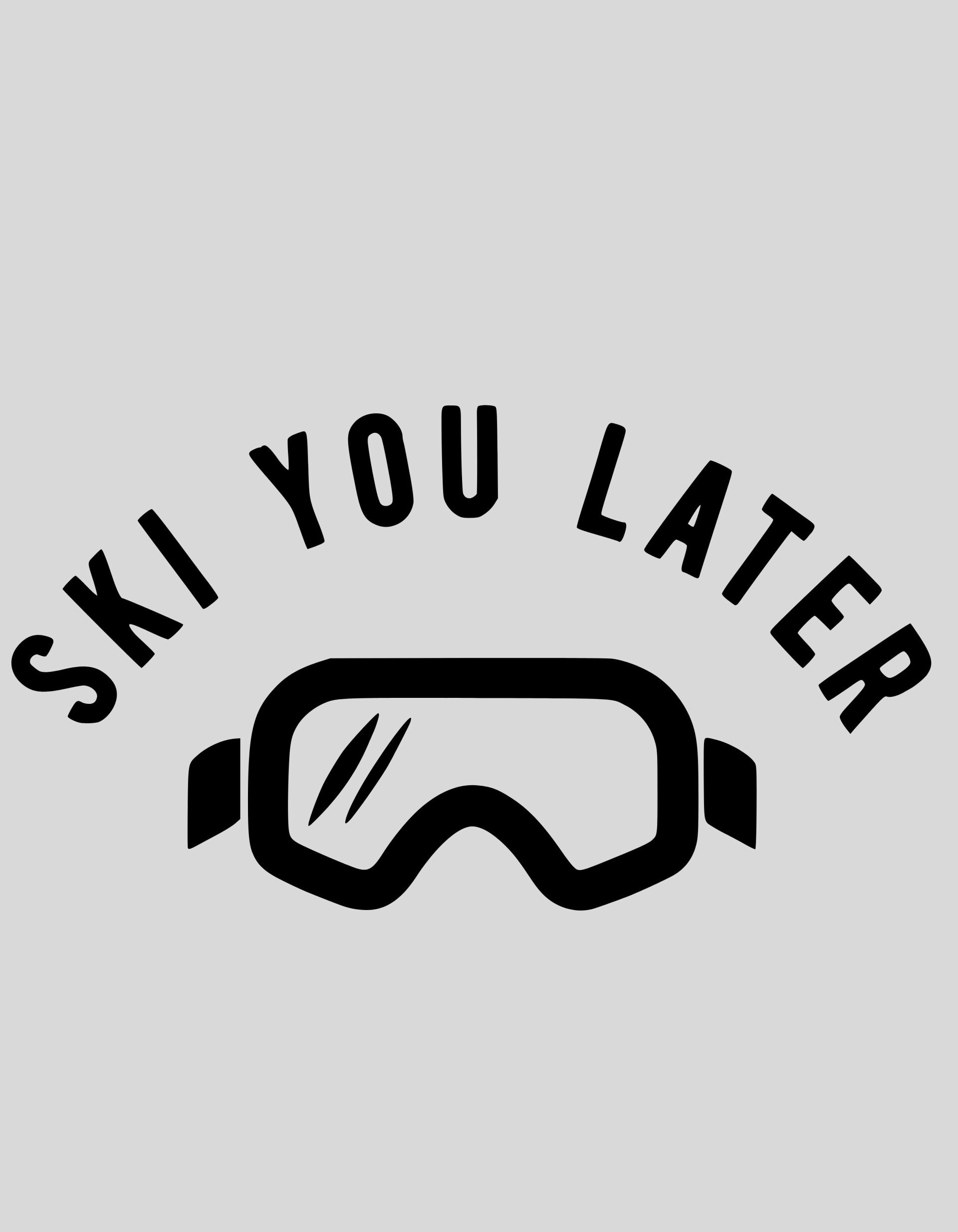 Strijkapplicatie: "ski you later"