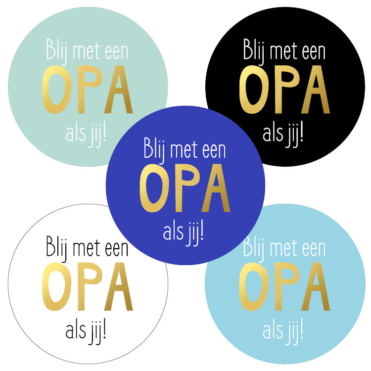 Sluitstickers: Blij met een opa zoals jij" 10 stuks