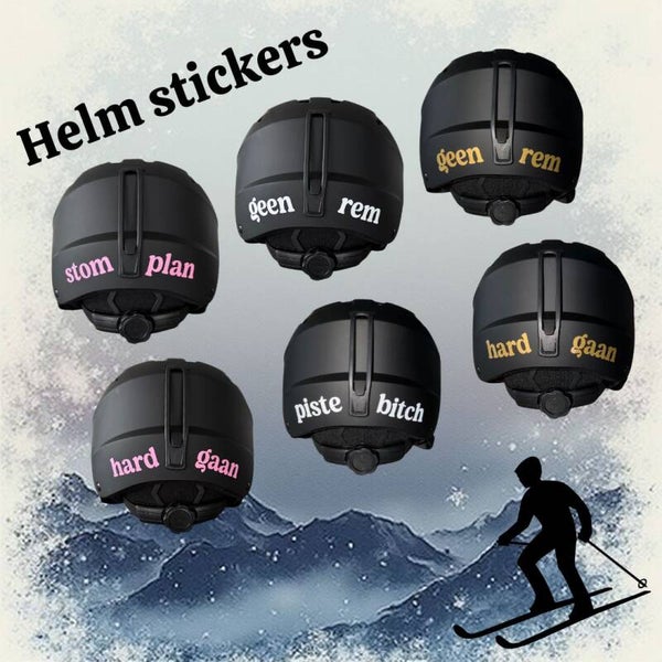ski helm stickers
