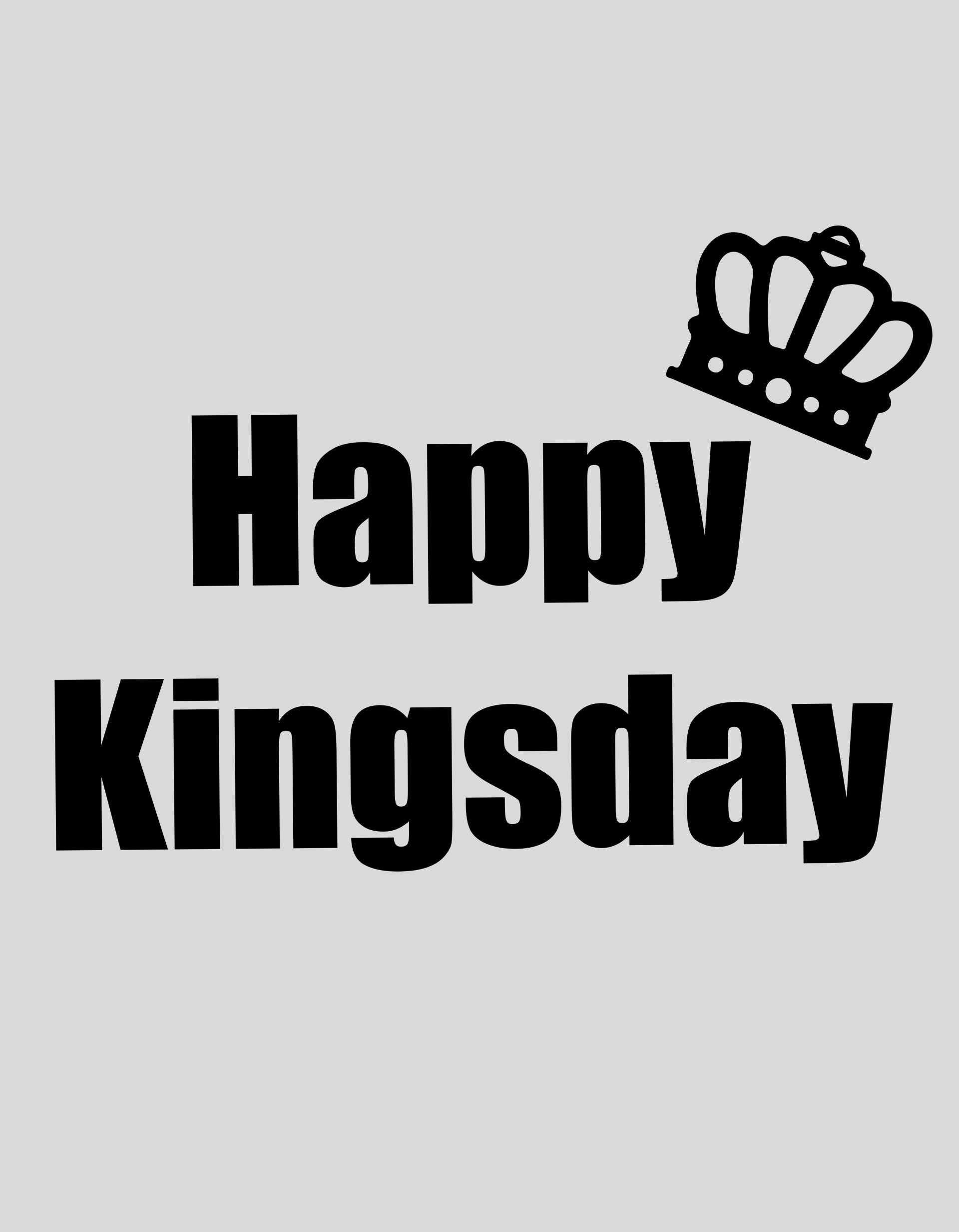 Strijkapplicatie: "happy kingsday"