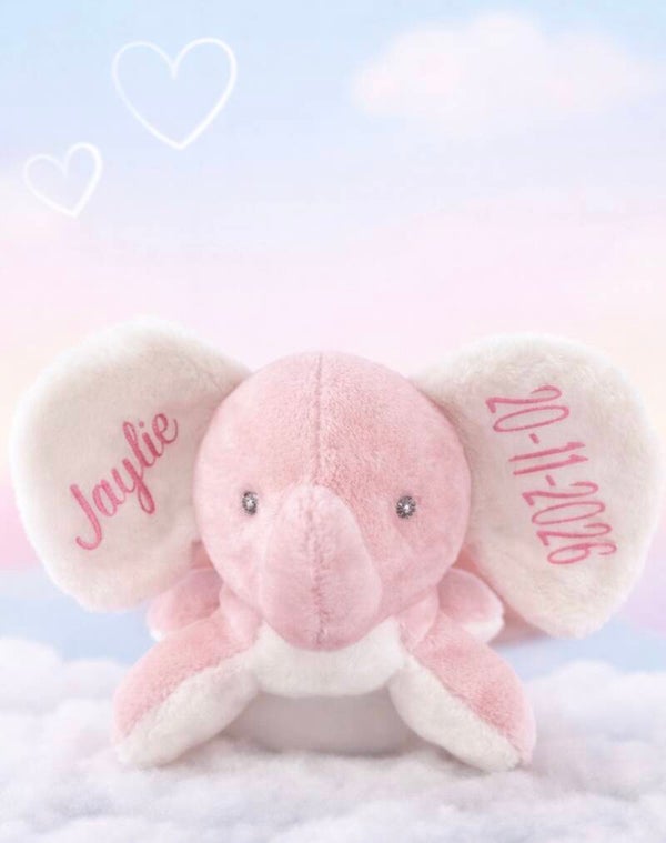 BamBam Knuffeltje in Geschenkdoos met naam en geboortedatum – 15 cm