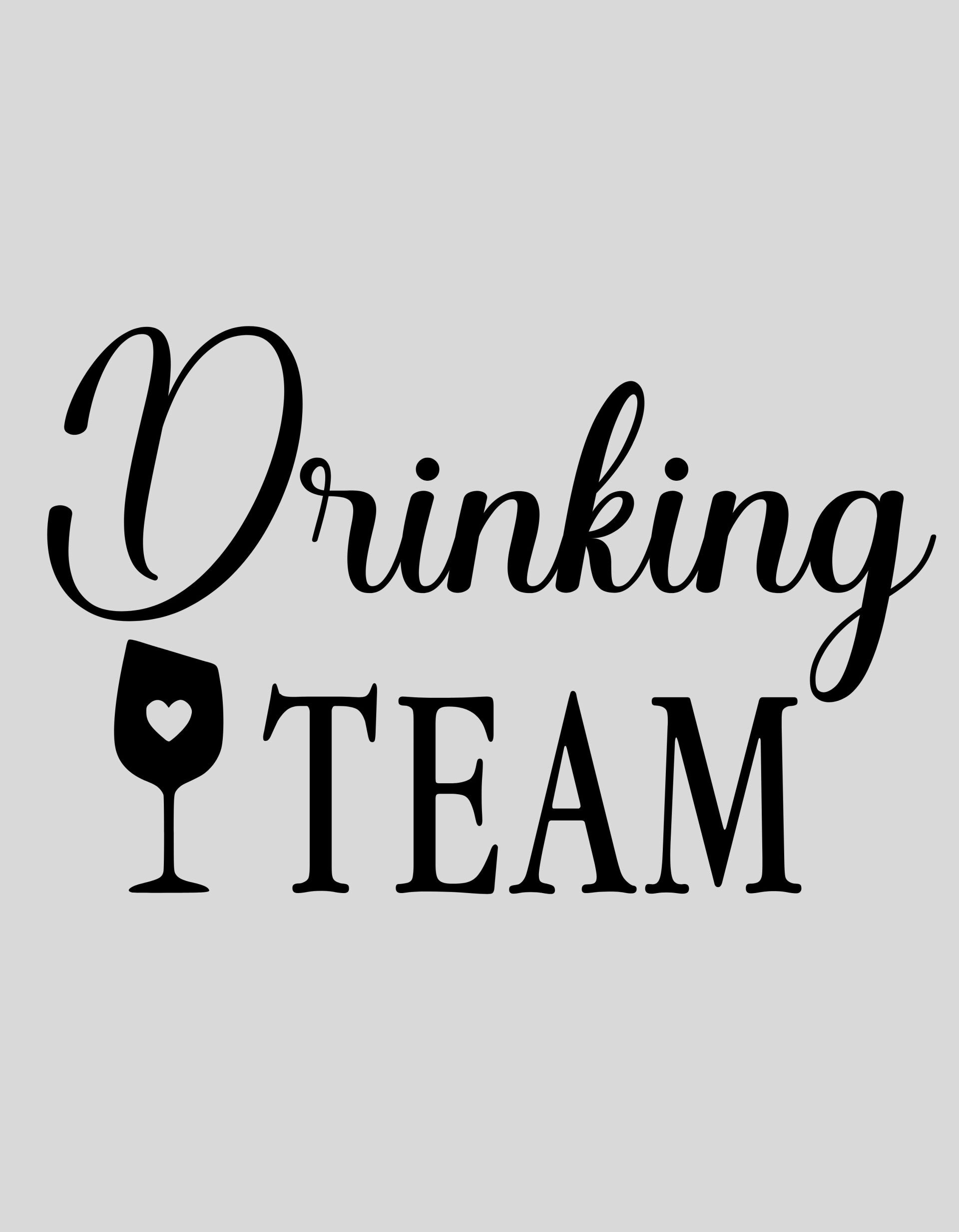 Strijkapplicatie: "Drinking team" dames