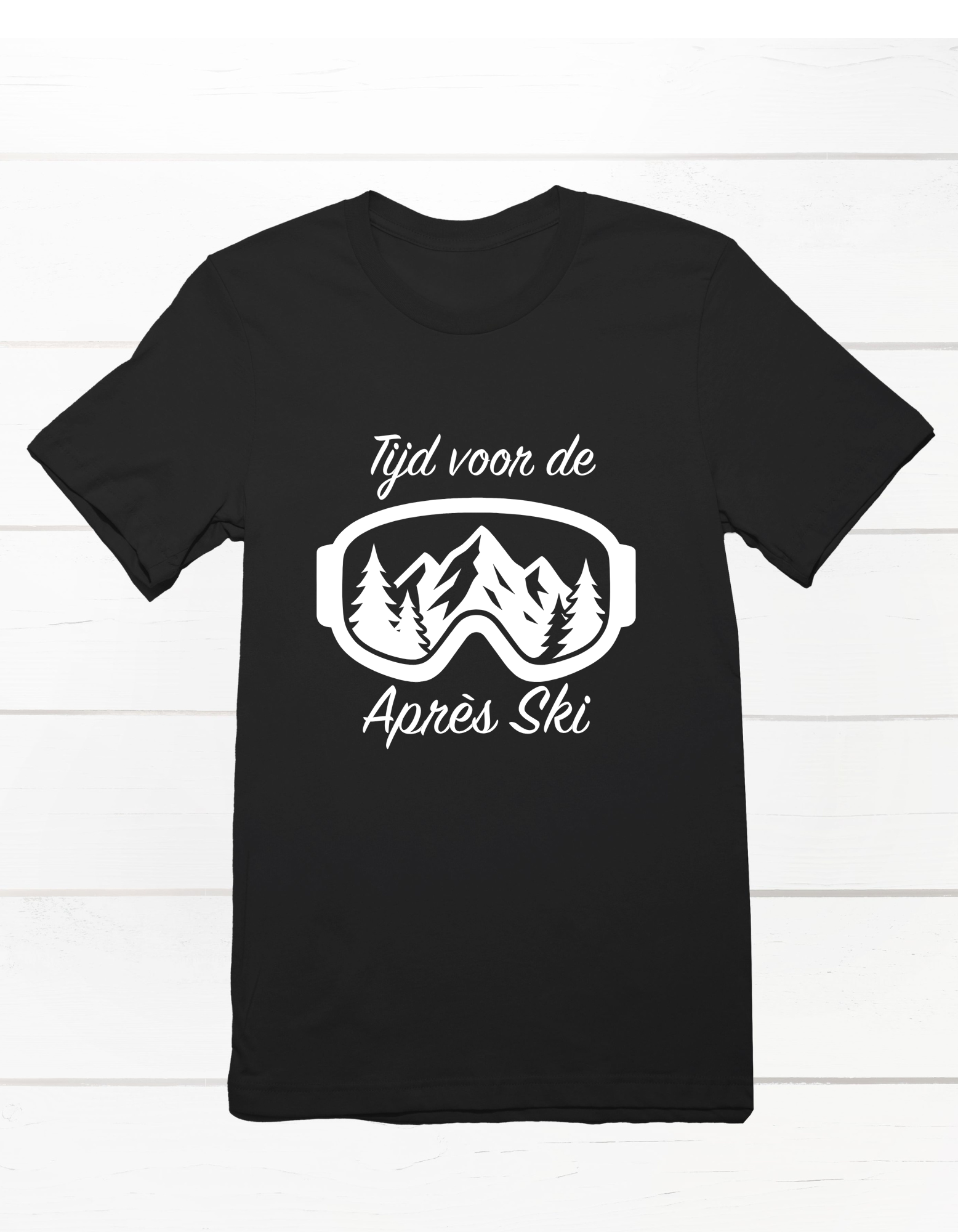 Shirt met opdruk: Tijd voor de après ski