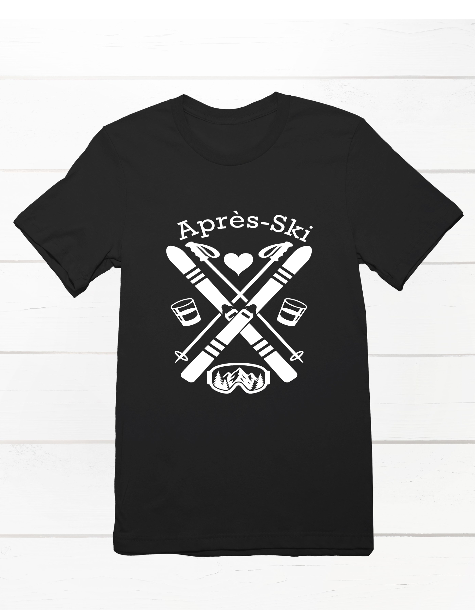 Shirt met opdruk: Apres ski ski's