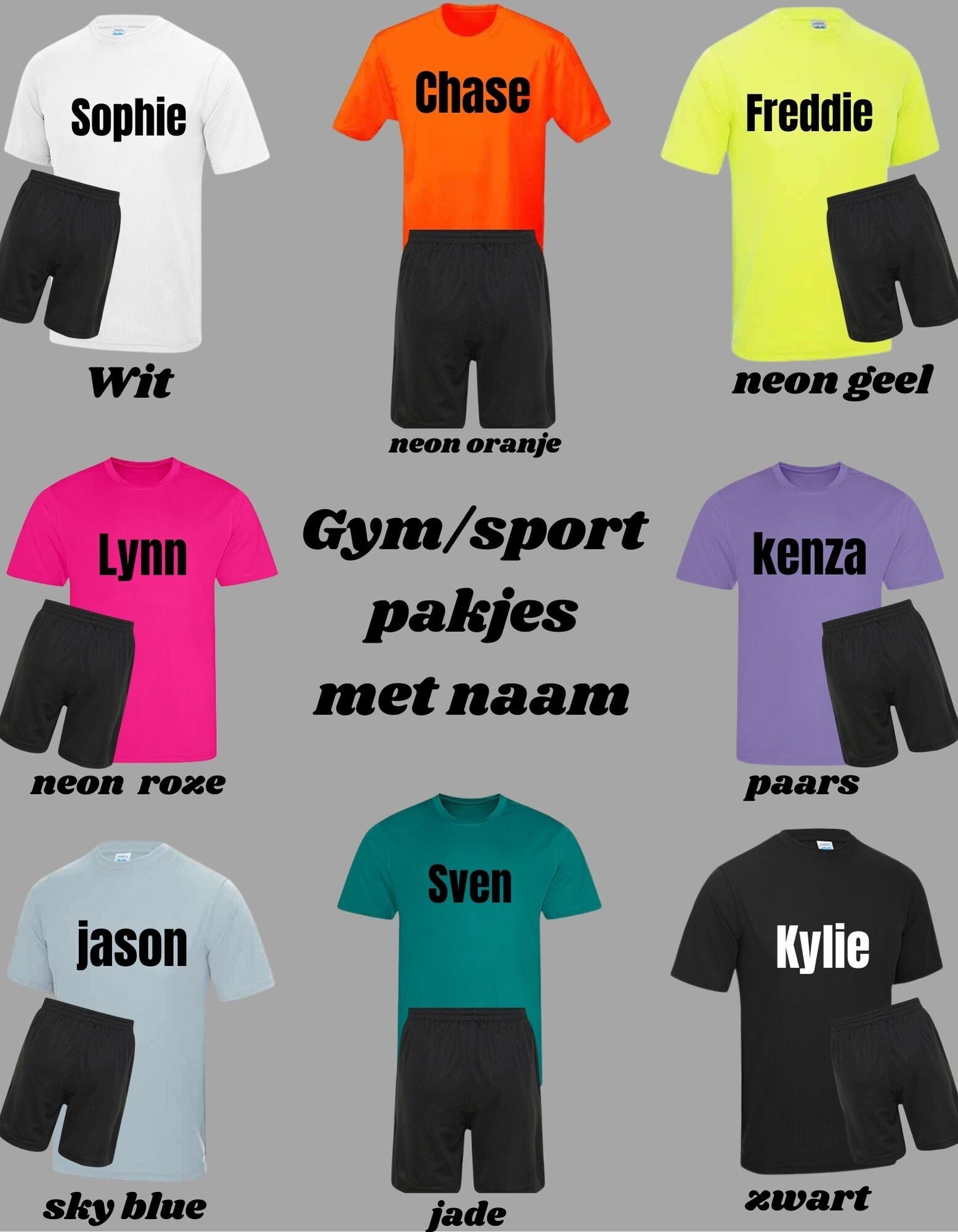 sport/gympakjes 2 delige set