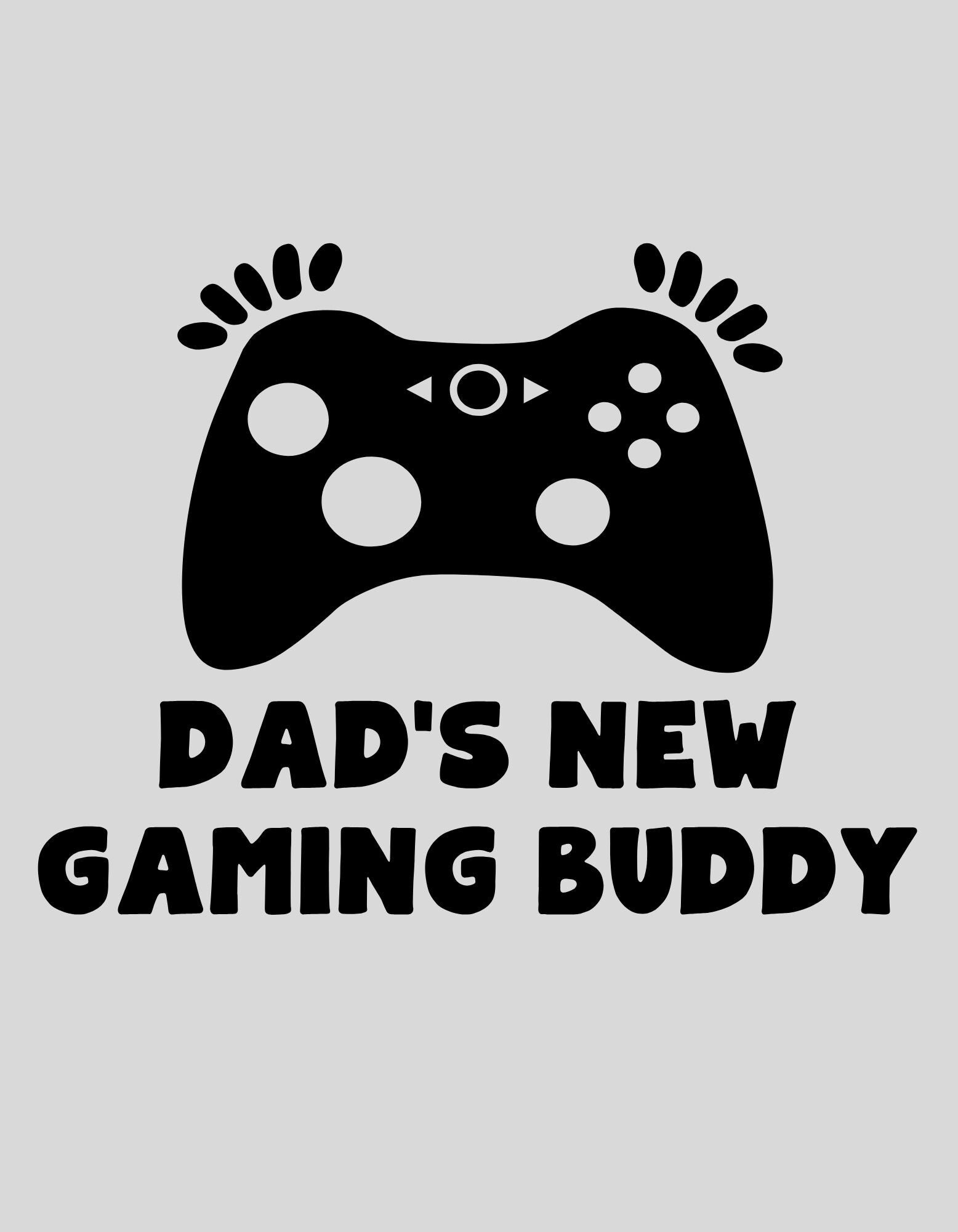 Strijkapplicatie: "dad's new gaming buddy"