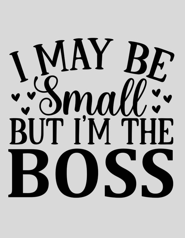 Strijkapplicatie: "I may be small but I'am the boss"