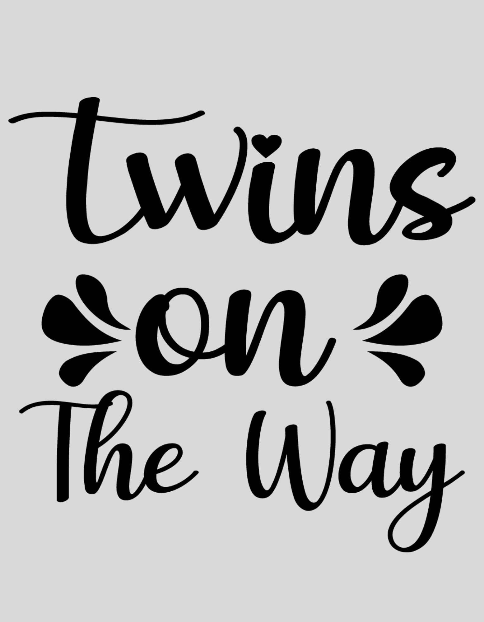 Strijkapplicatie: "twins on the way"