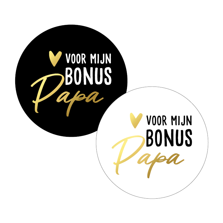 Sluitstickers: "Voor mijn bonuspapa" 10 stuks