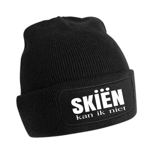 Beanie "skiën kan ik niet"