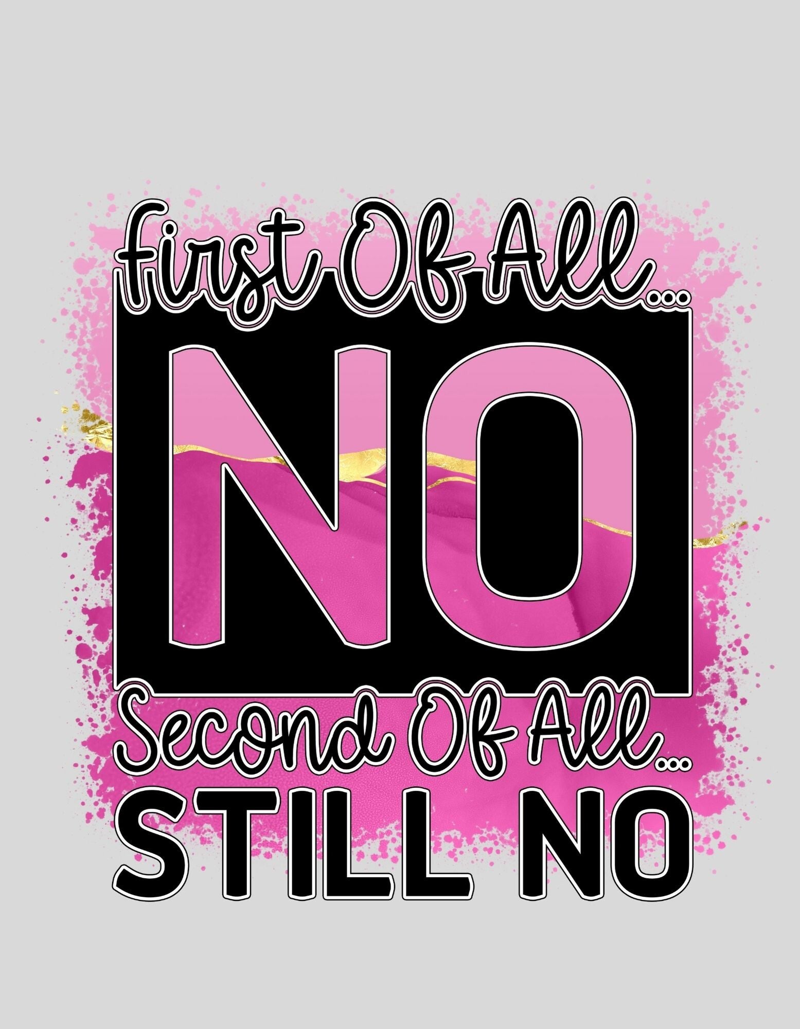 strijkapplicatie: "first of all no second of all still no"