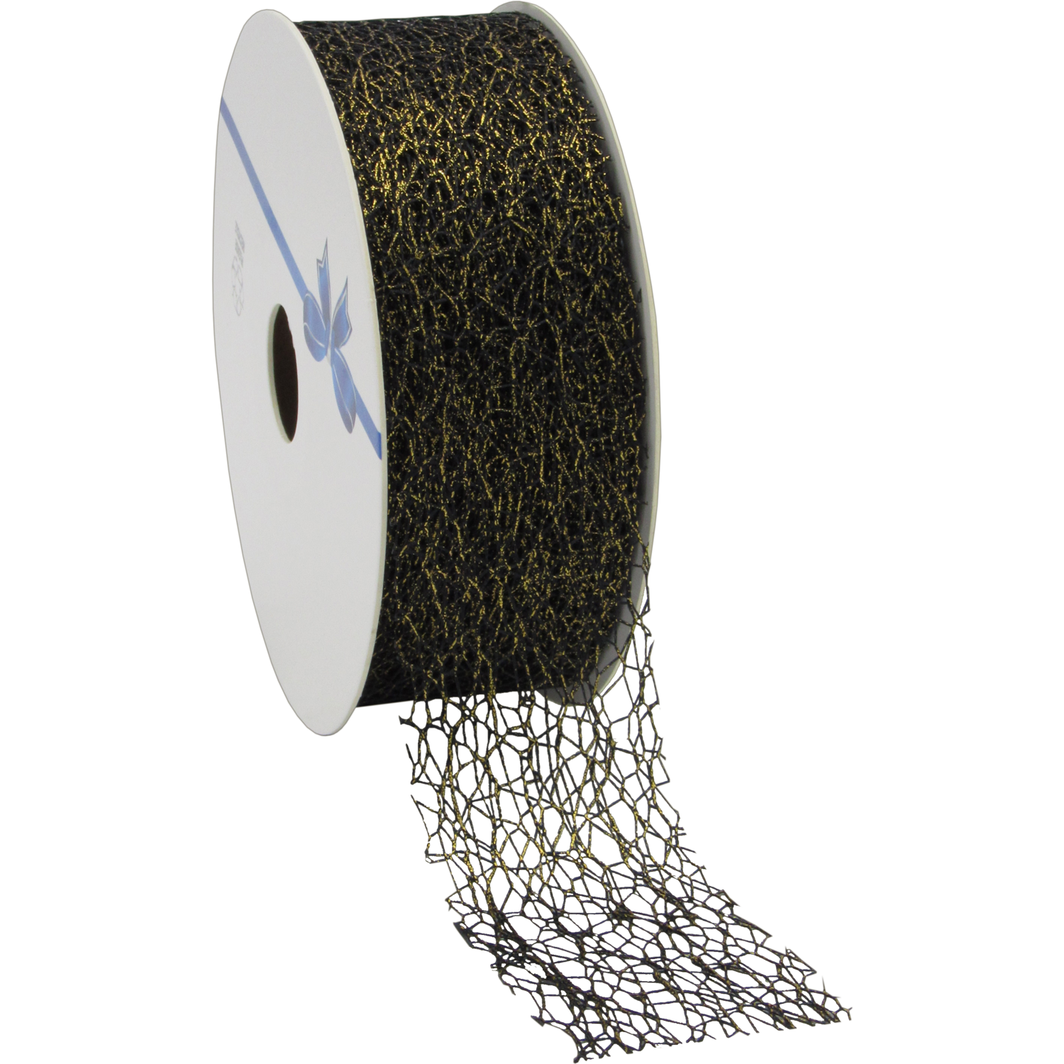 Honeycomb Lint – 38 mm, 20 meter, zwart goud