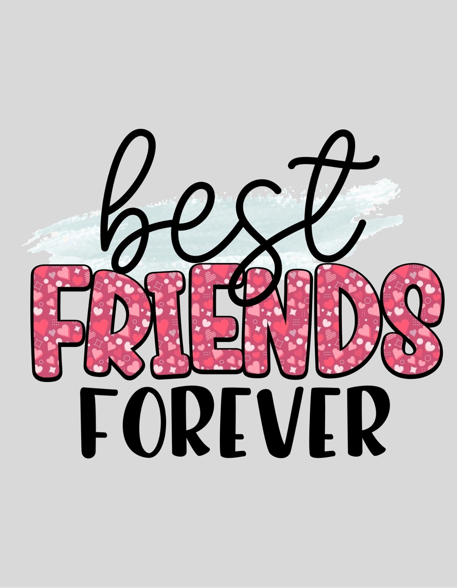 strijkapplicatie: "best friends forever"