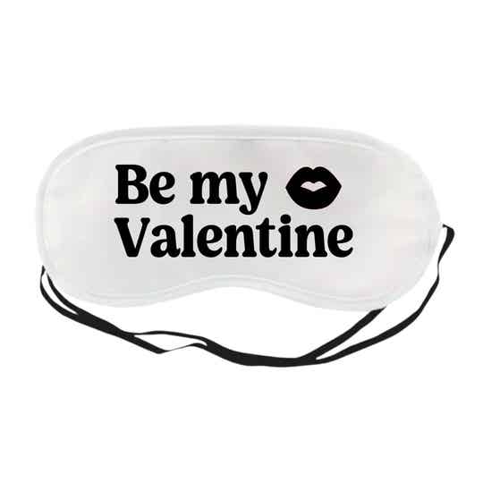Slaapmasker: "be my valentine"