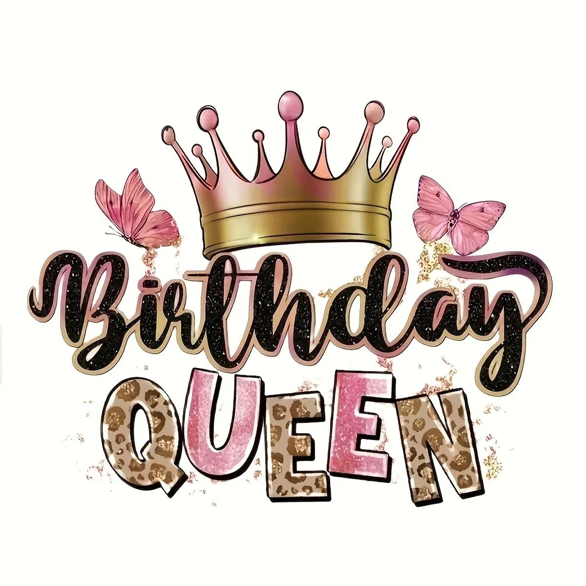strijkapplicatie:  Birthday Queen