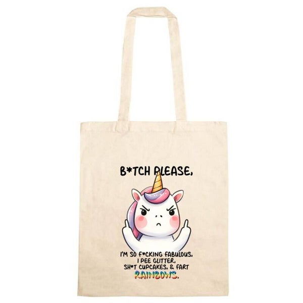 Katoenen tas: "Fabulous unicorn"