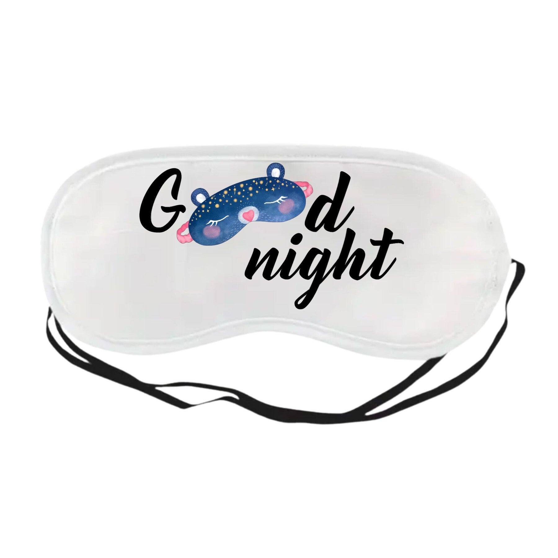Slaapmasker: "good night blauw"