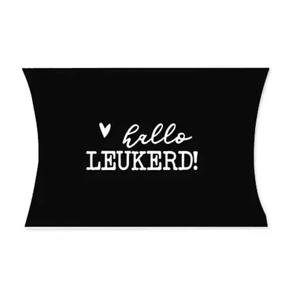 gondeldoosje met opdruk: "hallo leukerd"