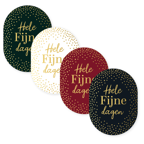 Sluitsticker: "hele fijne dagen" 10 stuks