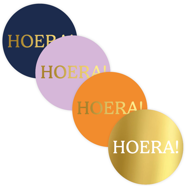 Stickers "Hoera" 10 stuks
