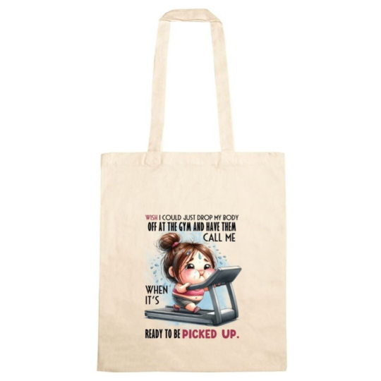 Katoenen tas: drop my body at the gym