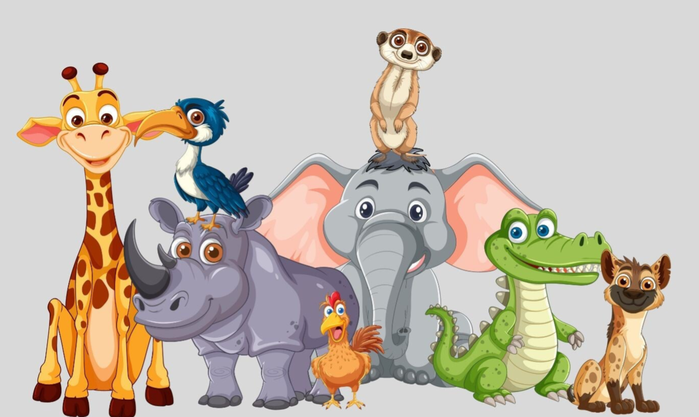 strijkapplicatie: safari dieren