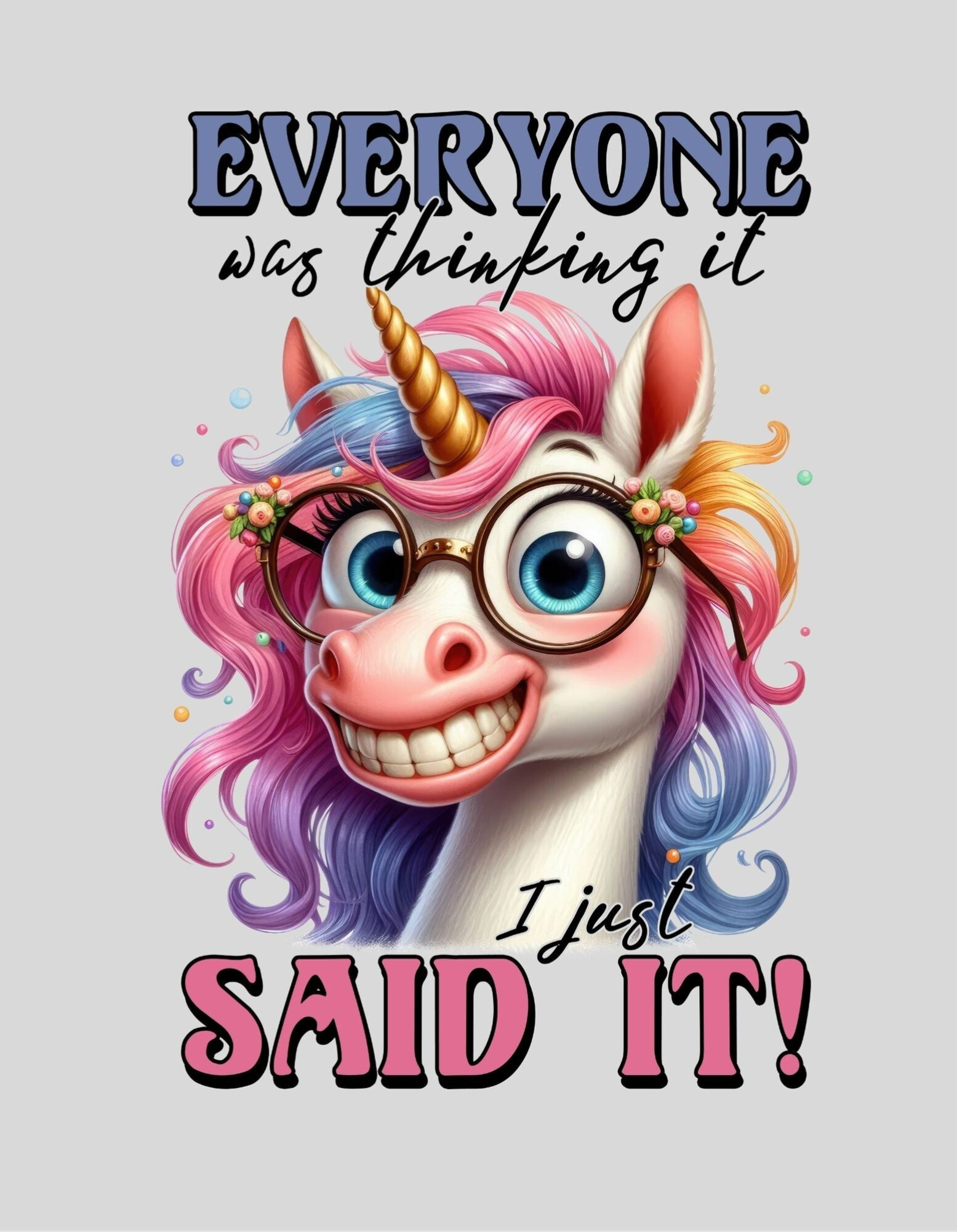 strijkapplicatie: "everyone was thinking it I just said it"