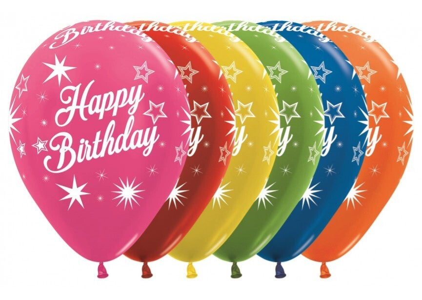 happy birthday sparkle metallic