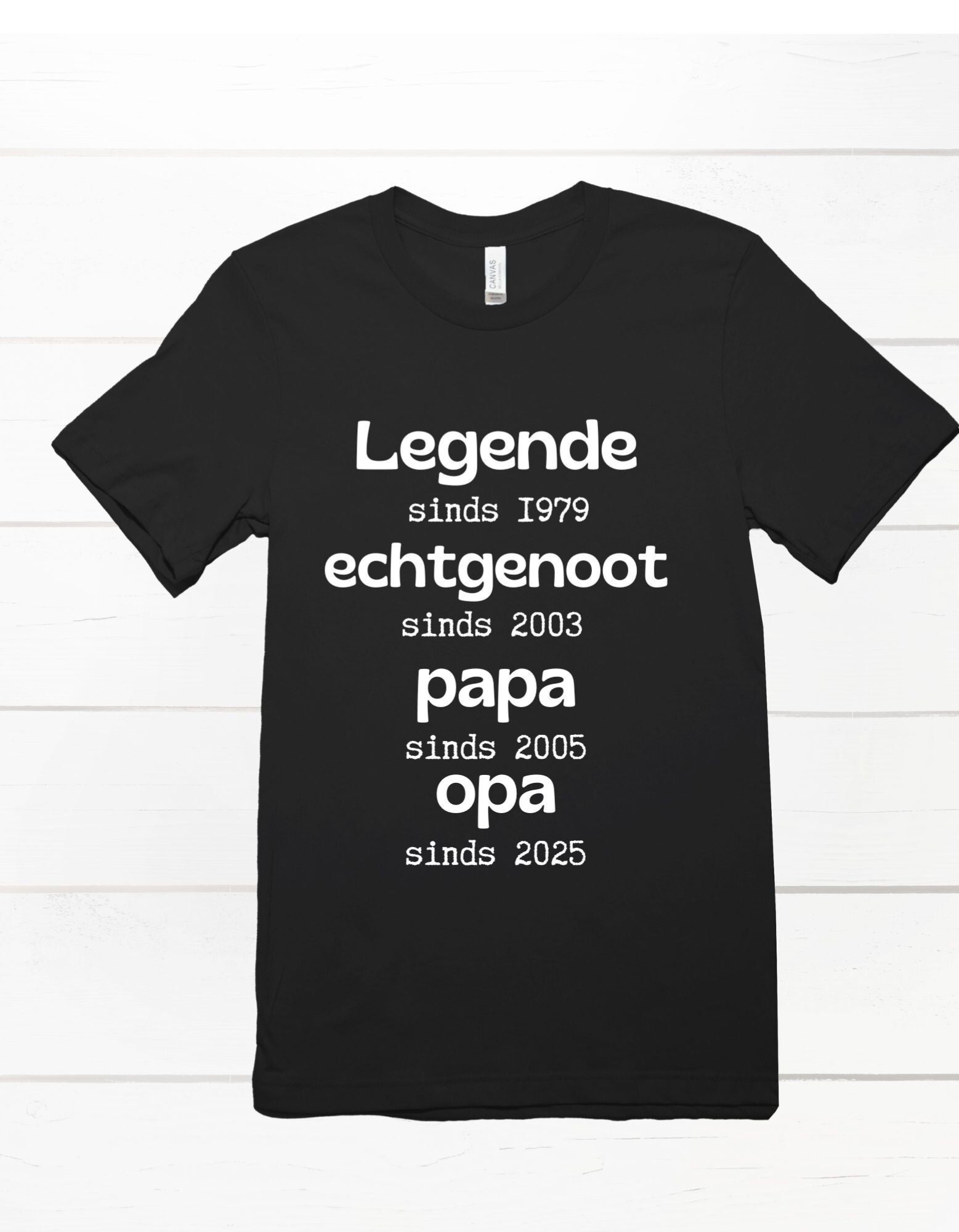 Shirt met opdruk: legende, echtgenoot, papa & opa