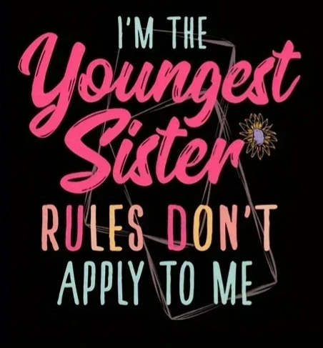 strijkapplicatie: 3 stuks youngest, middle and oldest sister