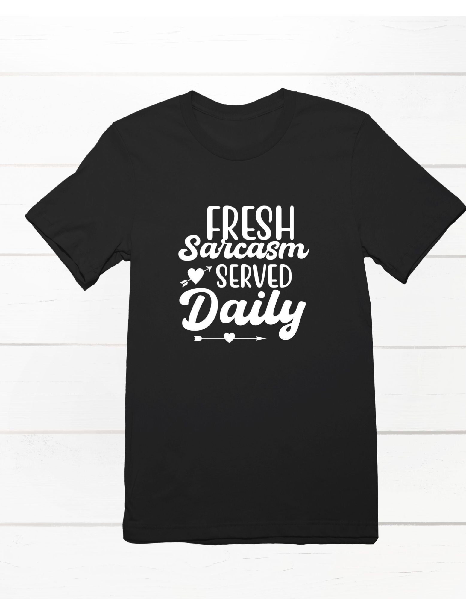 Shirt met opdruk: fresh sarcasme served