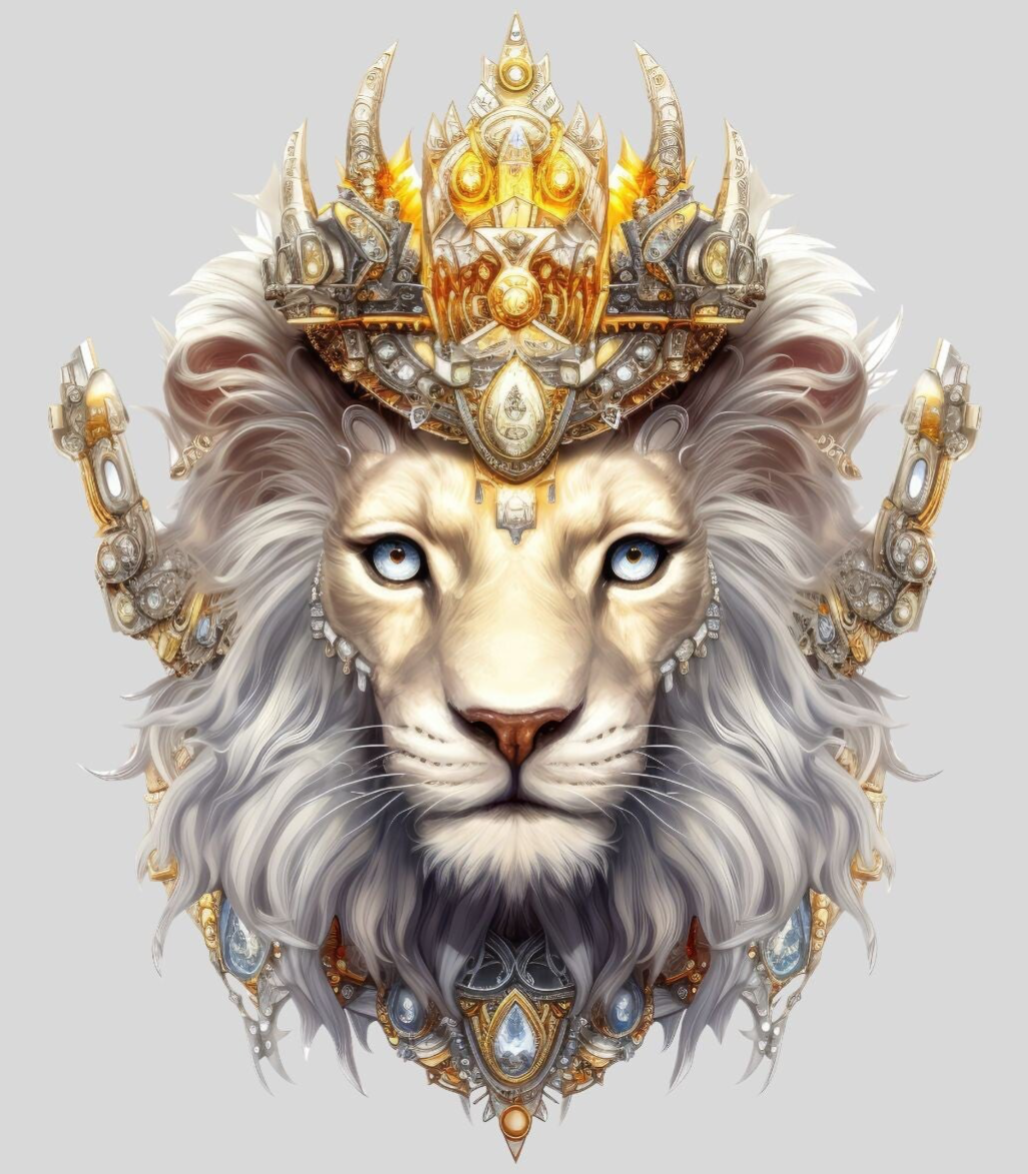 strijkapplicatie: leeuwen kop