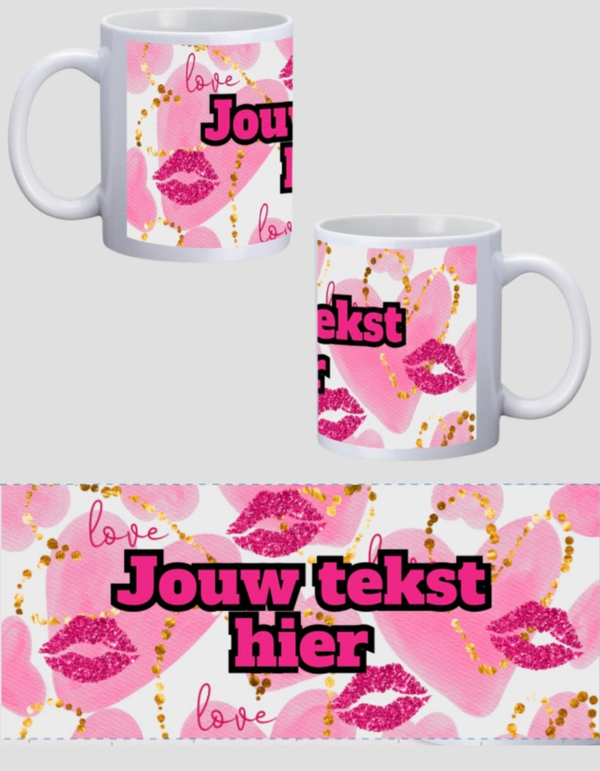 Mok met eigen tekst