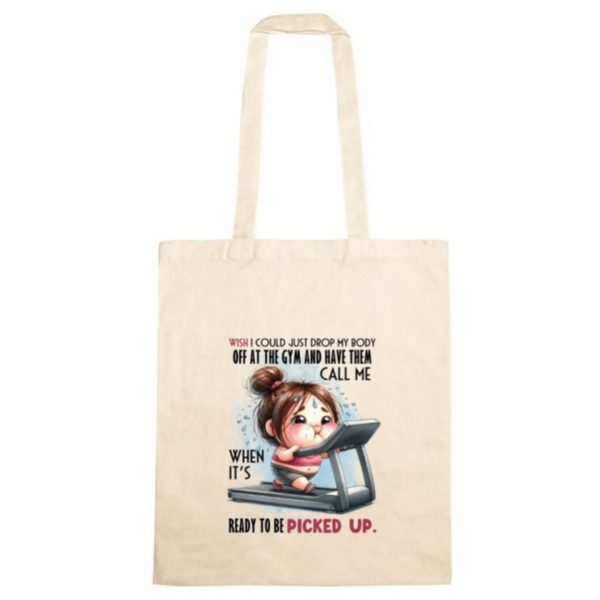 Katoenen tas: drop my body at the gym