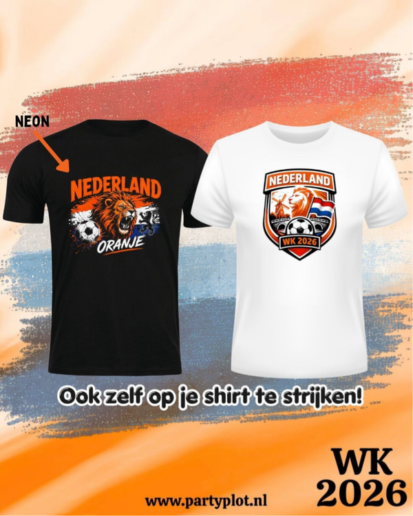 WK shirt: NL leeuw, NL molen WK