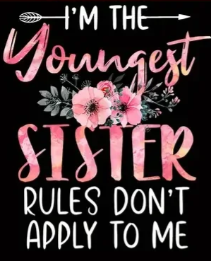 strijkapplicatie: 3 stuks youngest, middle and oldest sister