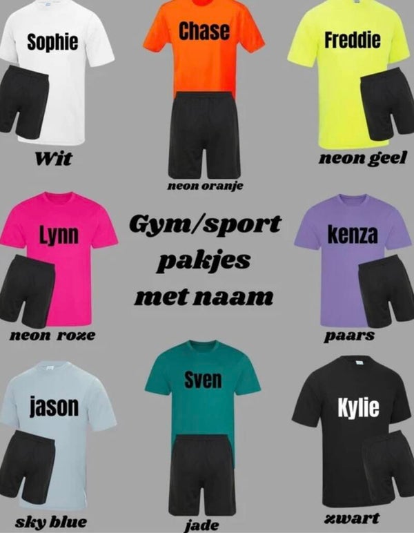 sport/gympakjes 2 delige set