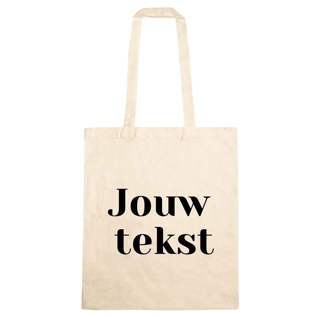 Katoenen tas: "Jouw tekst"